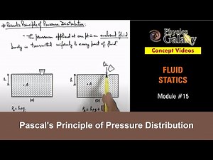 Class 11 Physics | Fluid Statics | #15 Pascal's Principle of Pressure Distribution | For JEE & NEET