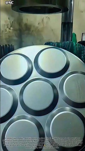 Hypnotic Metal Forming! 😵 Stainless Steel Deep Drawing Process ⚙️ Flat to 3D Instantly