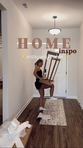 krys on Instagram: "entryway table linked in my storefront under “home🌿” #mom #sahm #momsofinstagram #moms #home #homeinspiration #homedecor"