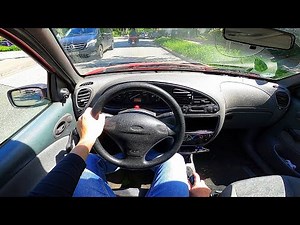 1999 Ford Fiesta Style - pov test drive - old car driving