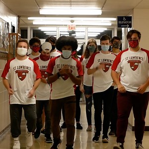 We're excited to cheer on the Saints in a whole new arena! 🙌 (Video by Suzanne Rickard '22 and Paul Frederick) | St. Lawrence University