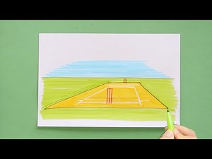 How to draw a cricket ground