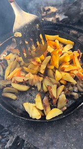 A grandmother living a peaceful life in the mountains was making delicious fried potatoes with mushrooms. 🤤 Dağlarda hüzurlu bir həyat yaşayan nənə göbələk ilə ləzzətli kartof qızartması bişirirdi. #fyp #cooking #villagelife #taste #yummyfood #food | Azerbaijan Places