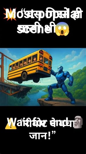Robot ne udkar girti school bus bachai!!#viral #shorts #shortvideo #video #reels #funny