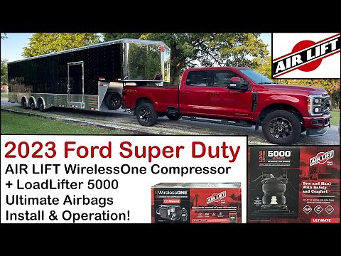 Air Lift LoadLifter 5000 Ultimate Air Bags + WirelessOne On-Board Compressor Install 2023 Ford F350!