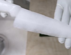 Kitchen knife made out of ice.