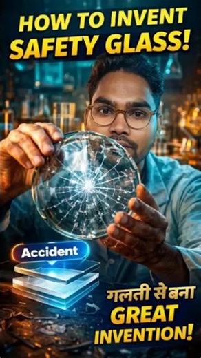 how to invent safety glass? 😲#shorts #facts #inventions