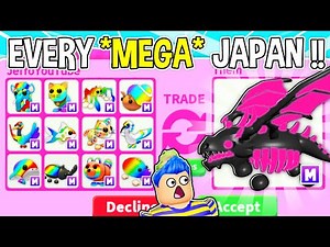 I Traded *EVERY MEGA NEON* Japan Egg Pet In Adopt Me Roblox !! Roblox Adopt Me (TRADING PROOFS)