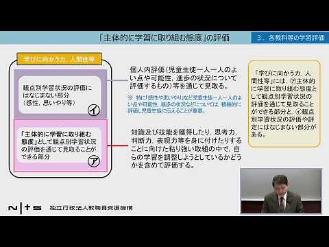 学習指導要領に対応した学習評価（小・中学校編）（講師： 文部科学省初等中等教育局主任視学官 長尾篤志）：学習指導要領編 （校内研修シリーズ）No33