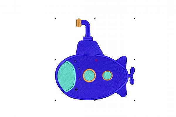 Submarine Machine Embroidery Design, Fill Stitch Instant Download - Etsy