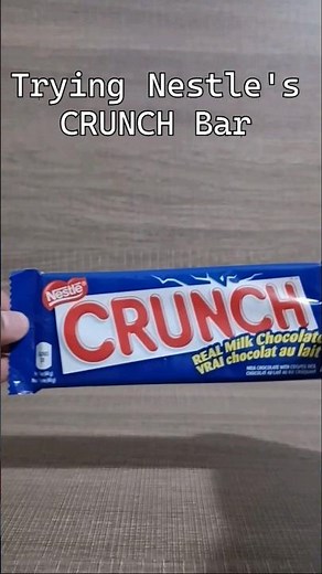 Trying Nestle's Crunch Bar | #crunch #meme #chocolate #food #candy #rice #milk #bar #shorts