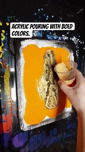 Color Explosion on Canvas – Powerful Acrylic Pouring! #art #acrylicpouring #acrylic