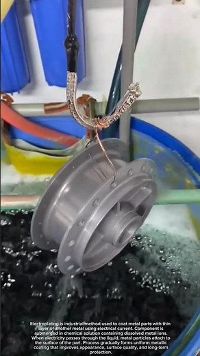 Industrial electroplating process for metal parts