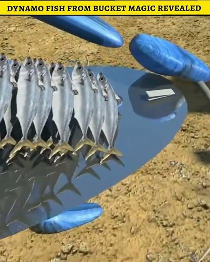 Dynamo fish from bucket magic trick revealed #usa #shorts