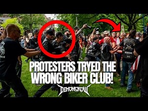Outlaw Motorcycle Club Clashes With No Kings Protesters in Detroit💥🏍️