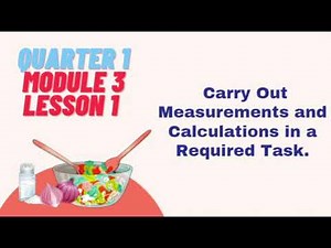 TLE COOKERY 7/8 Q1, MODULE 3, LESSON 1