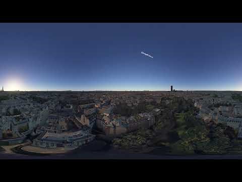 Flight over Paris - Google Earth - 360 8K