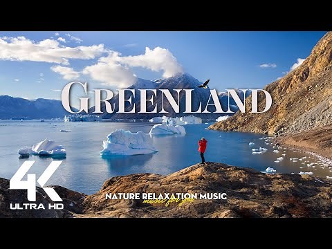 FLYING OVER GREENLAND (4K UHD) - Amazing Beautiful Nature Scenery - 4K Video Ultra HD