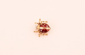 Vintage BIRKS 18k Gold Ladybug Brooch