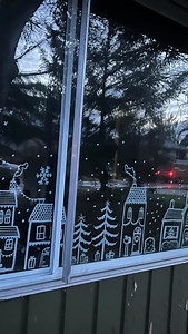 Christmas DIY window painting! ❄️😍 #chriatmasdiy #diy #windowpainting #christmas #snowflakes #christmasvillage #cleaning #easydiy #art #artist #saturday #thisisthirty #wip #fyp | Takes a Village Cleaning