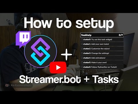 How to setup Task Widget for YouTube & Twitch (with Streamer.bot)