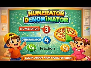Numerator and Denominator! 😄 Fun Fractions Lesson for Kids