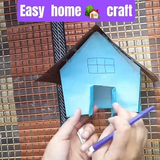 how to make a easy paper home 🏡 craft # youtube #short video plzzz subscribers