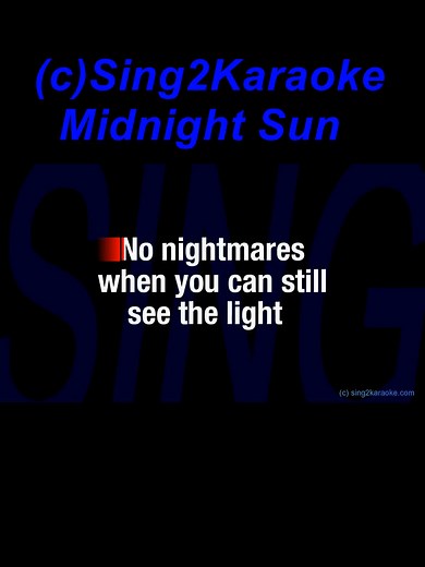 Zara Larsson - Midnight Sun Karaoke Version
