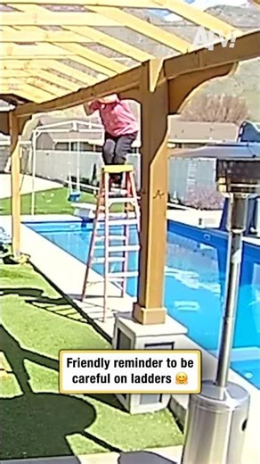 Friendly reminder to be careful on ladders 🤗