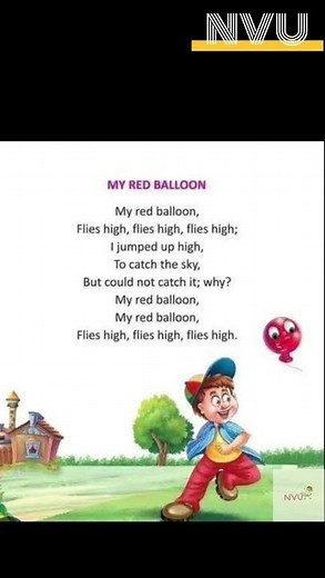 My Red Balloon – Flies High in the Sky! ☁️✨ | Nursery Rhyme for Kids 🎶👧