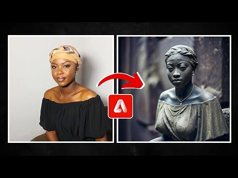 I turned my IMAGE into a STONE STATUE using Adobe Firefly ai