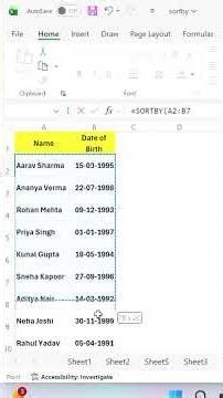 Sort data according month and date wise #mstechtricks #exceltips #spreadsheetmagic