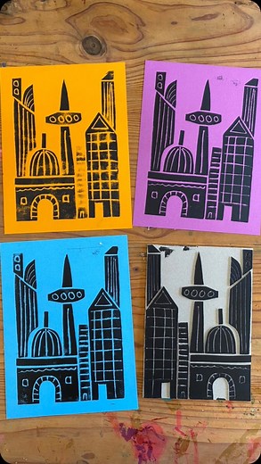 Eleanor Ford - Mini Mad Things | For the full details on how to make these collagraph prints, head over to my Substack, Creative Spaces, to read my deep-dive into printing... | Instagram