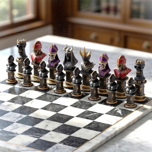 Skull Chess Set STL – Dark Fantasy Gothic 3D Printable Pieces (digital Download) - Etsy Australia