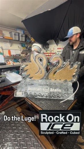 Rock On Ice LLC on Instagram: "Wedding ice sculptures! Do the Luge! #weddings #weddingdecor #rockonice #creatingmemorableexperiences"