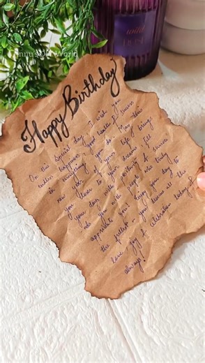 Aesthetic Birthday Card #art #aesthetic #diy #craft #artandcraft #viralshort #handmade