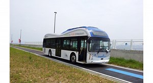 Bus power supplied by in-road wireless-charging system