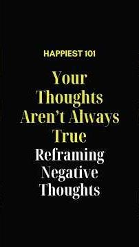 Therapists Use This Trick to Stop Negative Thoughts (CBT Technique) | Happiest 101