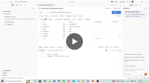 #buildinpublic #mernstack #nodejs #expressjs #mongodb #postman #restapi #backenddevelopment #100daysofcode #webdevelopment #fullstackdevelopment #indiandeveloper #codingjourney #javascript #ecommerce | Hitesh Pawar