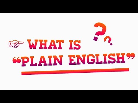 What is Plain English?