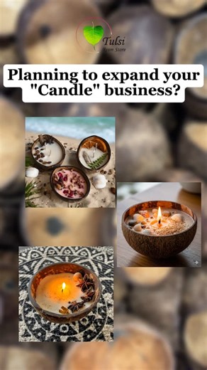 Tulsi Resin | TRS Craft on Instagram: "Your Candle Business needs the right Base 🥥 Comment "SHELL" to get the product link 🔗 ##https://tulsiresin.com/products/coconut-shell-for-candle-making# Whatsapp Us: 7874968650 Mail: Sales@tulsiresin.com #candle #candlemaking"