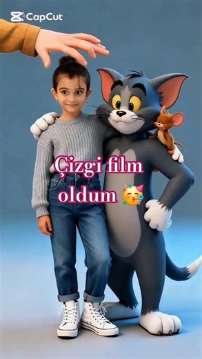 Çizgi Film Oldum🌟 #animals #çizgifilm #cartoon #funny #kids #children #tomandjerry