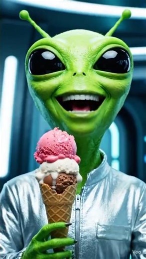 Mike The Alien Reviewing Ice Cream