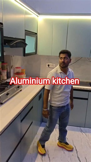 🔥 Premium Aluminium Kitchen Installation | Modern Modular Kitchen Design 2026 #shorts