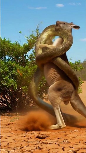 Giant Python Attacks Kangaroo | Shocking Wildlife Encounter
