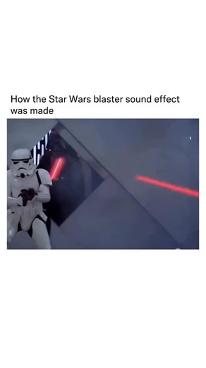 Detailed Explanation on Instagram: "The iconic Star Wars blaster sound was made by sound designer Ben Burtt. He discovered it by accident while hiking near a radio tower. When he tapped one of the guy wires holding the tower in place, it produced a deep metallic twang that instantly stood out to him. Back in the studio, he recorded himself striking similar tensioned cables with a small hammer. He then adjusted the pitch and layered the recordings to give each blaster its own character. That simp