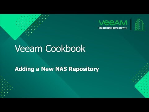 Veeam Cookbook - Adding a new NAS Repository