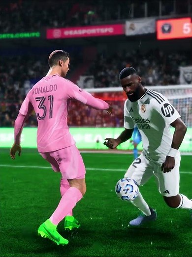 😱🪄⚽🏆 RONALDO - BENZEMA SKILLS & FREESTYLE GOAL IN FC25 #shorts