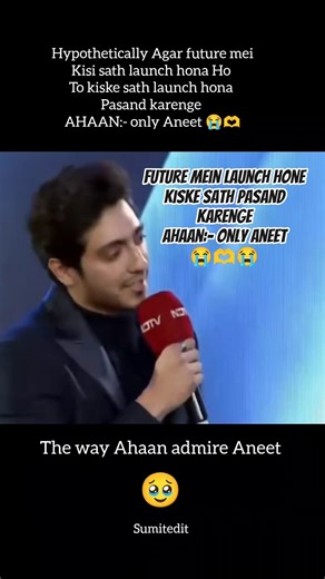 Phir se launch hona Ho toh kiske sath pasand karenge, Ahaan:-only aneet ke sath #saiyaara