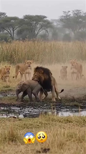 Mama Elephant to the rescue!! (*smaller tusks-I assume its the mother) #momtotherescue #steamrolled #Dumbo #simba #wildlifemoments safari moments